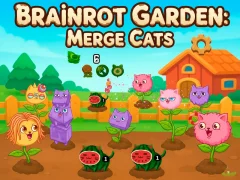 Mchezo Brainrot Garden. Merge Cats online