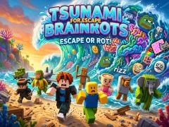 Mchezo Tsunami For Escape Brainrots online