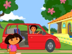 Mchezo Dora The explorer Dora's Ride-Along City Adventure online