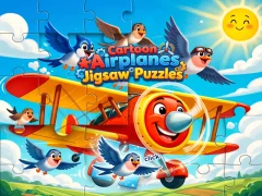 Mchezo Cartoon Airplanes: Jigsaw Puzzles online