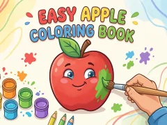 Mchezo Easy Apple Coloring Book online