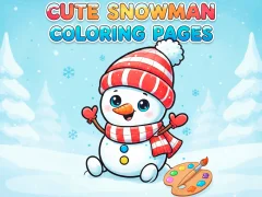 Mchezo Cute Snowman Coloring Pages online