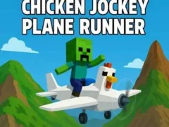 Mchezo Chicken Jockey Plane Runner online