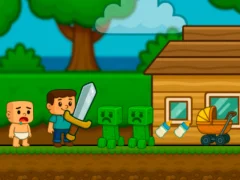Mchezo Baby Noob Help! Steve online