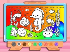 Mchezo Coloring Book: Kawaii Sea Animals online
