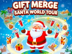 Mchezo Gift Merge Santa World Tour online