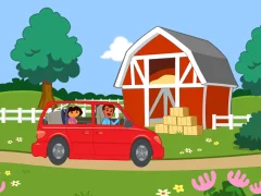 Mchezo Dora The explorer Dora's Ride-Along Animal Photo Adventure online