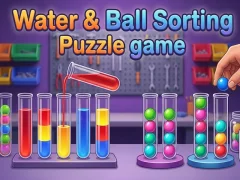 Mchezo Water & Ball Sorting Puzzle game online