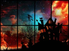 Mchezo Sliding Halloween Party online