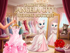 Mchezo Talking Tom Angela City Wedding Boutique online