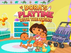 Mchezo Dora the Explorer Dora's Playtime with the Twins online