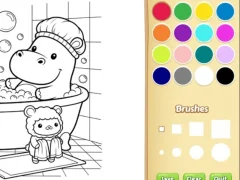 Mchezo Cozy Friends Coloring Book for Kids online