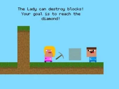Mchezo Lady And Nubik Build And Dig online