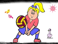 Mchezo Volleyball Fun Coloring online