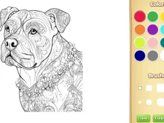 Mchezo Dog Coloring Book for Adults online