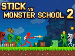 Mchezo Stick vs Monster School 2 online