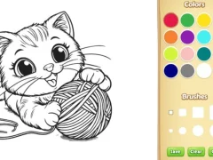 Mchezo Cat Coloring Book online