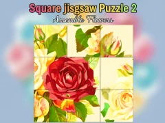 Mchezo Square jigsaw Puzzle 2  Assemble Flowers online