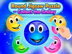 Mchezo Round jigsaw Puzzle - Collect the Smiley online