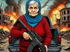 Mchezo Grandma with machine-gun: Apocalypsis online