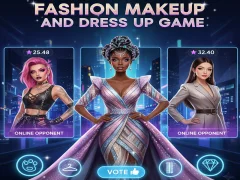 Mchezo Fashion Makeup And Dress Up Game online