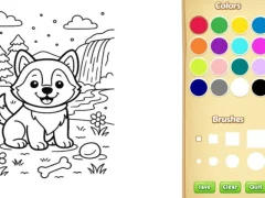 Mchezo Dog Coloring Book online