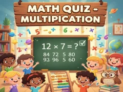 Mchezo Math Quiz - Multiplication online