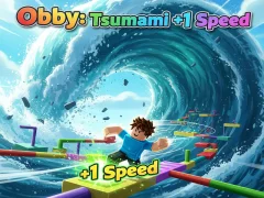 Mchezo Obby: Tsunami +1 speed online