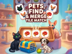 Mchezo Pets, Find and Merge Tile Match online