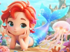 Mchezo Jigsaw Puzzle: Chibi Mermaid Marshmallow Jellyfish online