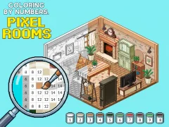 Mchezo Coloring by Numbers Pixel Rooms online