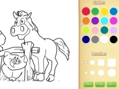 Mchezo Farm Animals Coloring Book for Kids online