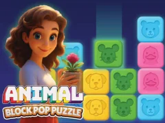 Mchezo Animal Block Pop Puzzle online