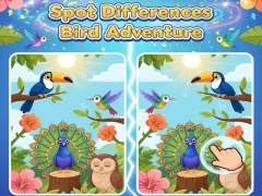 Mchezo Spot Differences Bird Adventure online