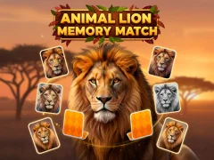 Mchezo Animal Lion Memory Match online