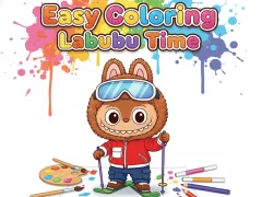 Mchezo Easy Coloring Labubu Time online