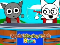 Mchezo Sprunki: Talking Gray & Wenda News online