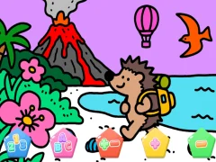 Mchezo Color By Code Volcano Hedgehog online