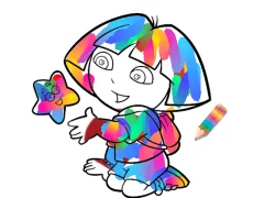Mchezo Jungle Girl: Coloring Pages online