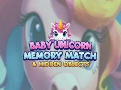 Mchezo Baby Unicorn Memory Match & Hidden Objects online