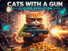 Mchezo Cats with a Gun Clicker Evolution online