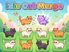 Mchezo Idlle Cat Merge online