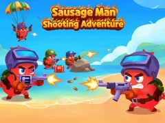 Mchezo Sausage Man Shooting Adventure online