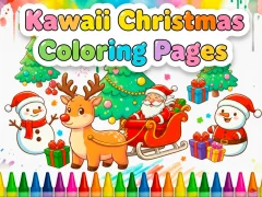 Mchezo Kawaii Christmas Coloring Pages online