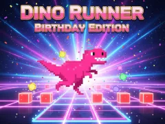 Mchezo Dino Runner Birthday Edition online