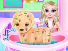 Mchezo Baby Elsa Puppy Surgery online