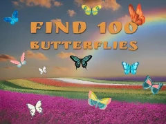 Mchezo Find 100 butterflies online