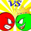 Mchezo Red ball vs green king online