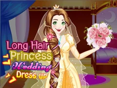 Mchezo Long Hair Princess Wedding Dress up online