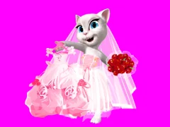 Mchezo Talking Tom Angela City Wedding Boutique online